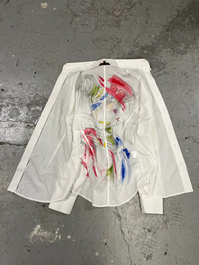 Roberto Cavalli Mysterious Chic Lady White Shirt (M) YlwoHHf 6