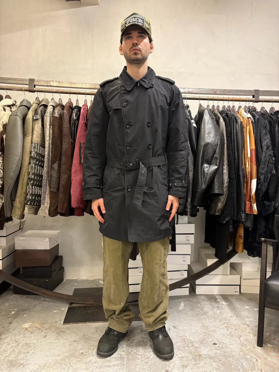 Roberto Cavalli Navy Mafia Premium Long Trench Jacket YDjYBsD 2