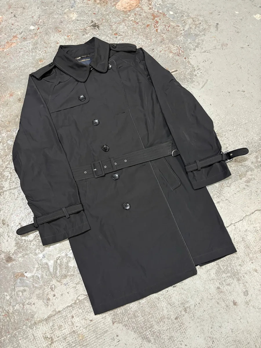 Roberto Cavalli Navy Mafia Premium Long Trench Jacket YDjYBsD 4