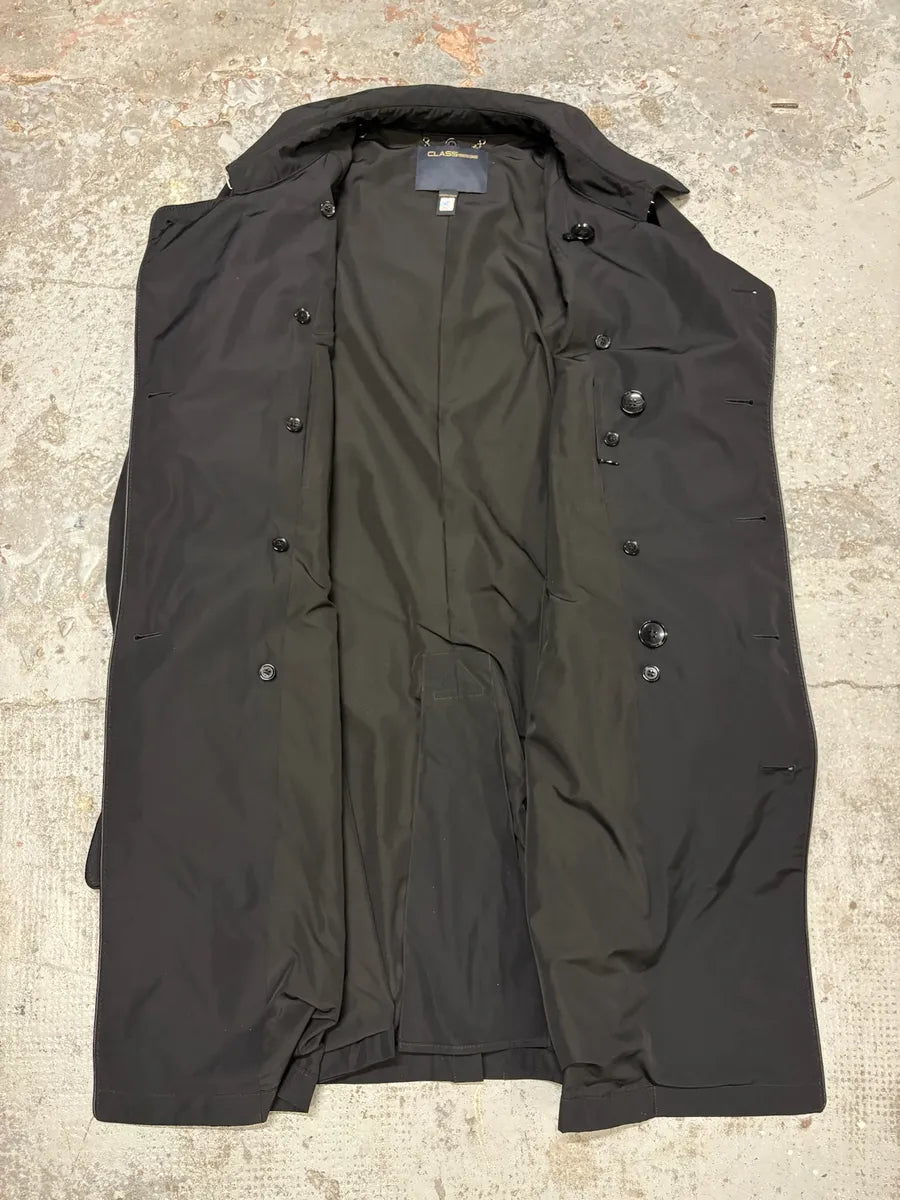 Roberto Cavalli Navy Mafia Premium Long Trench Jacket YDjYBsD 5