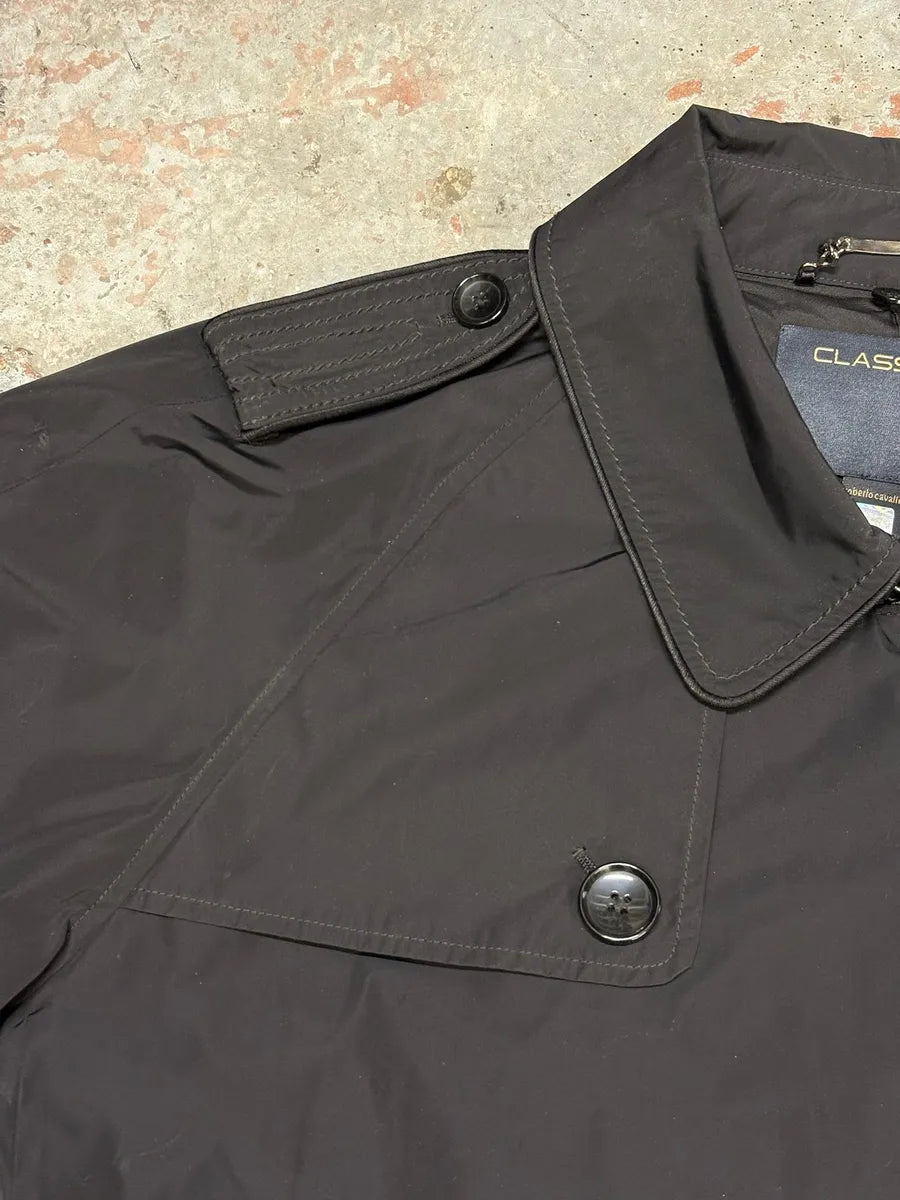 Roberto Cavalli Navy Mafia Premium Long Trench Jacket YDjYBsD 6