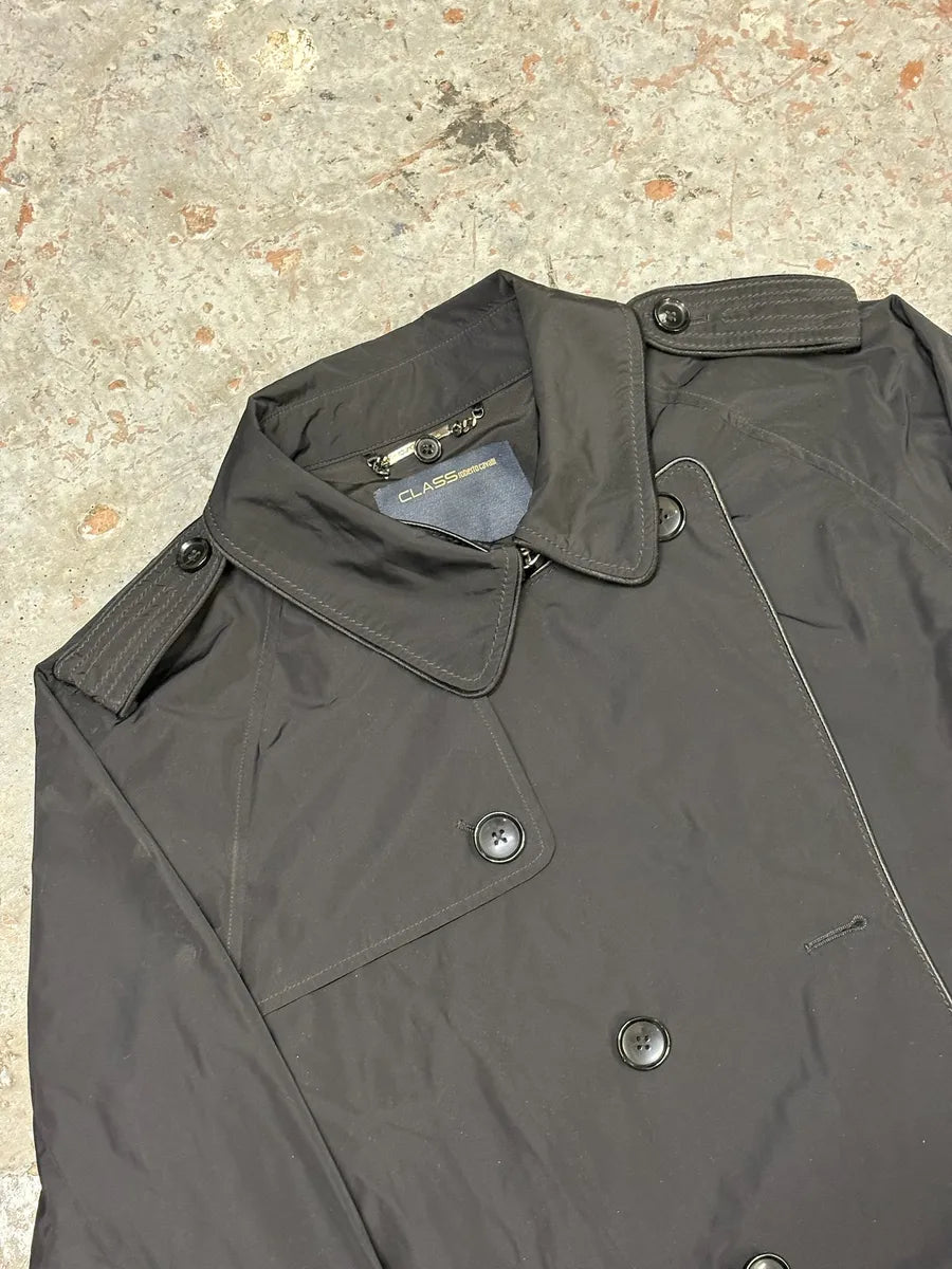 Roberto Cavalli Navy Mafia Premium Long Trench Jacket YDjYBsD 8