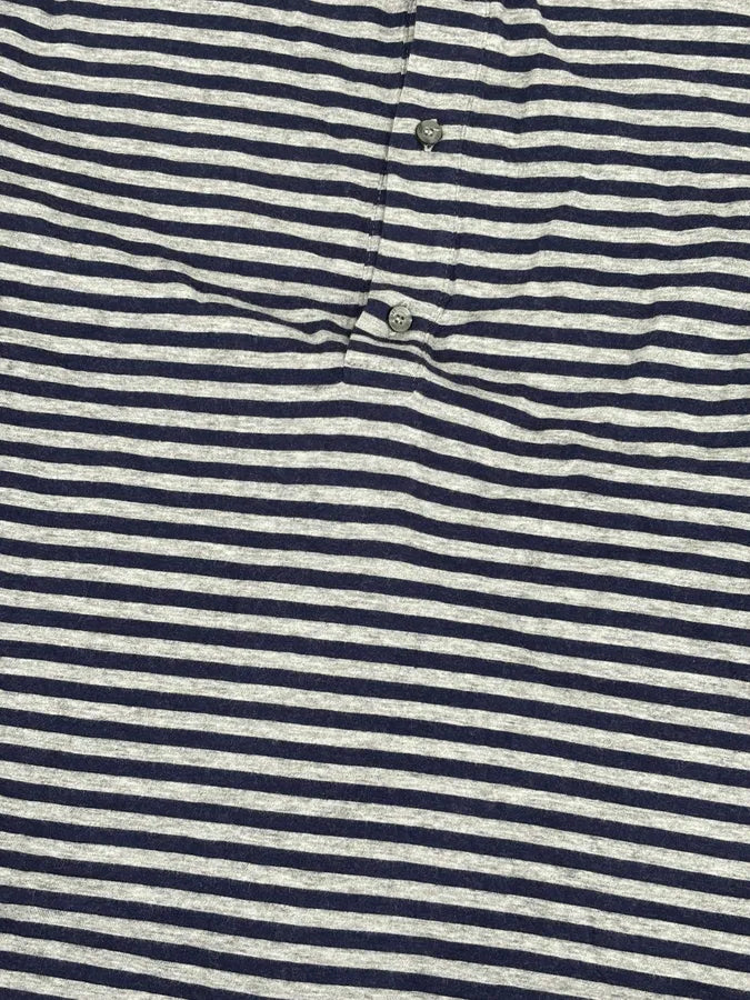 AW2008 Cavalli Navy & Grey Striped Henley Longsleeve  UZQRsOf 6