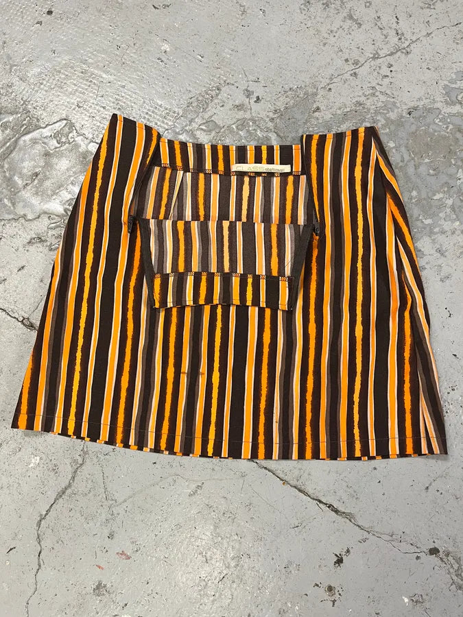 Roberto Cavalli Orange & Black Light Skirt iTPajNW 1