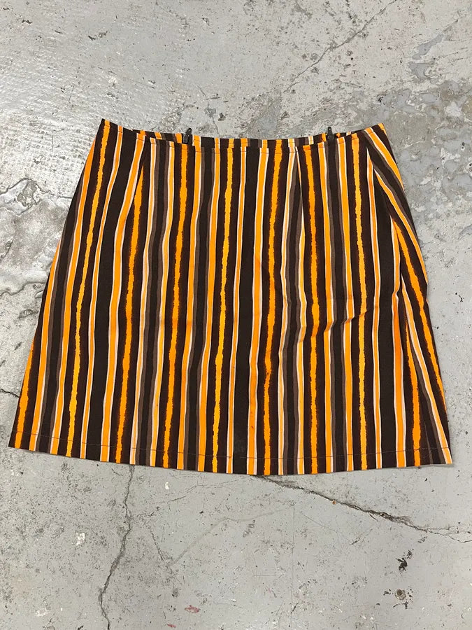 Roberto Cavalli Orange & Black Light Skirt iTPajNW 3