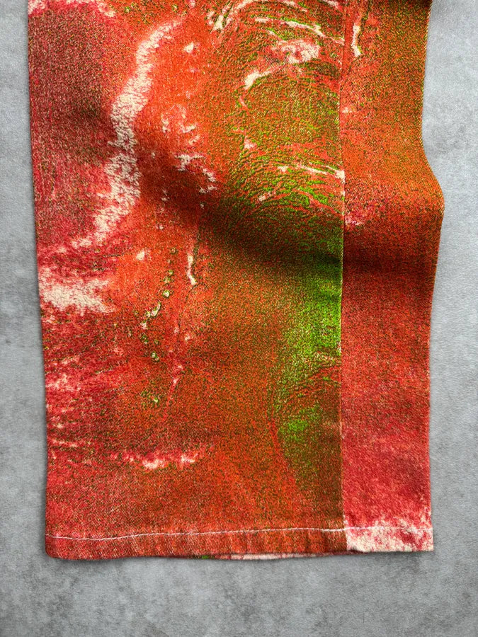 2000s Roberto Cavalli Orange & Green Vulcano Jeans bfsYNMU 8