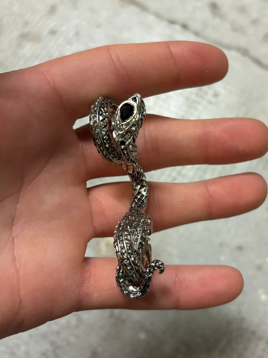 Roberto Cavalli Ornament Snake Double Ring CqVVgoX 1