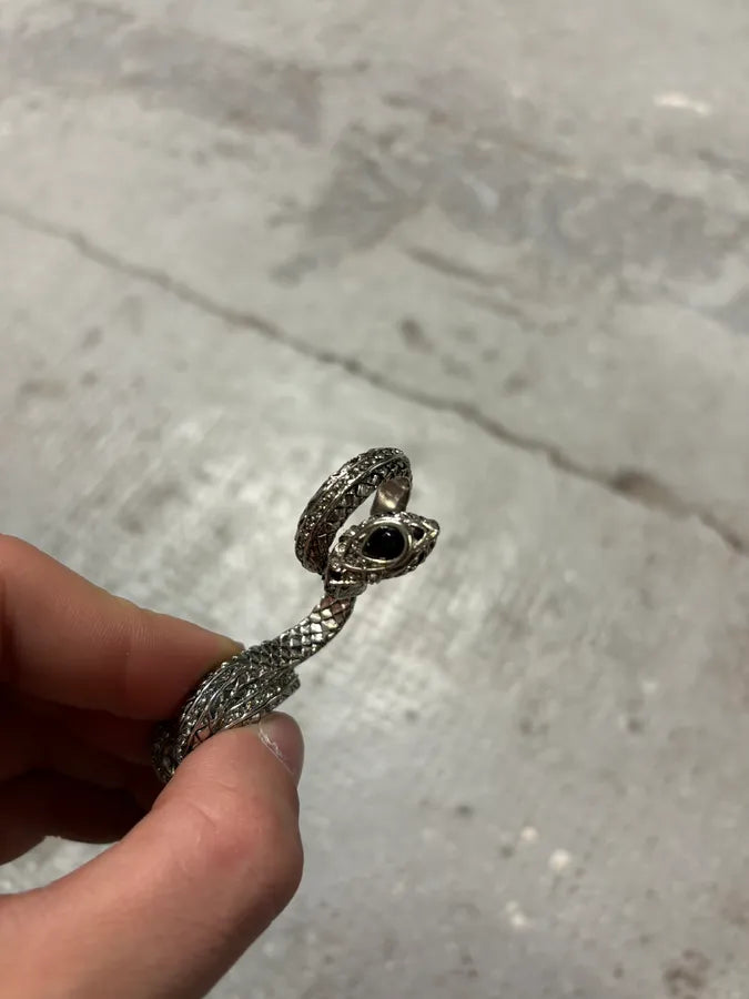 Roberto Cavalli Ornament Snake Double Ring CqVVgoX 5