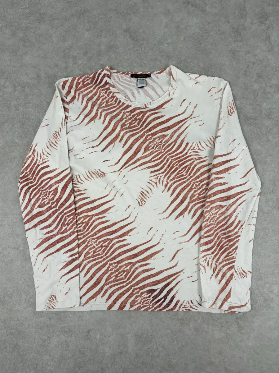 Roberto Cavalli Peach Pink Zebra Savage T-Shirt  ynbdelY 0