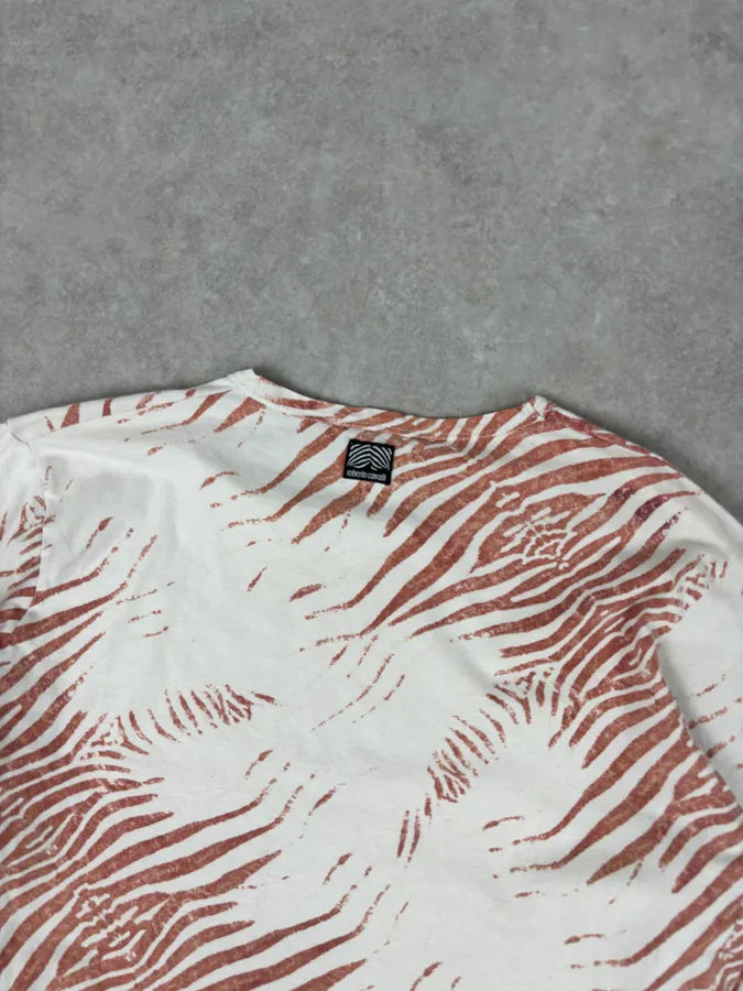 Roberto Cavalli Peach Pink Zebra Savage T-Shirt  ynbdelY 5
