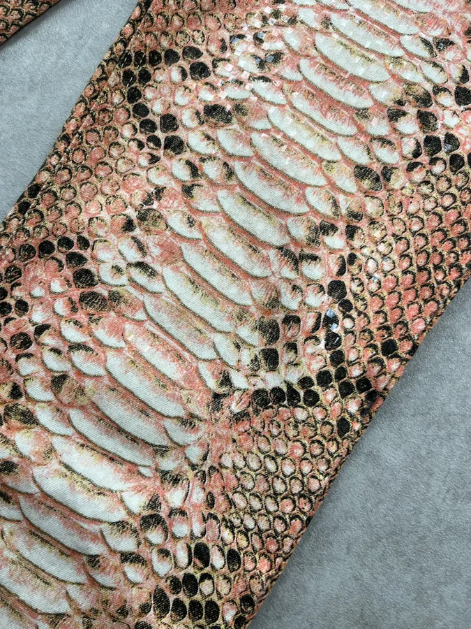 2000s Roberto Cavalli Pink Python Trompe LOeil Pants KrNpIuf 8