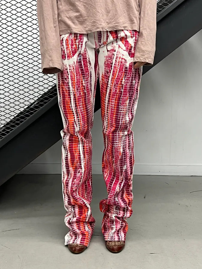 2000s Roberto Cavalli Pink Foam Effect Pants UdTdvMH 1
