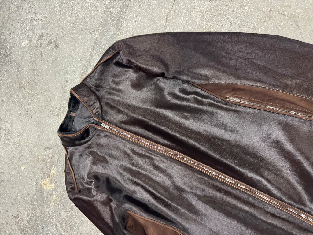 Roberto Cavalli Pony Hair Brown Leather Jacket (S/M) 1