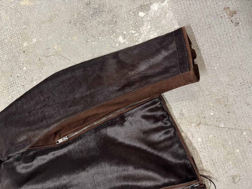 Roberto Cavalli Pony Hair Brown Leather Jacket (S/M) 2