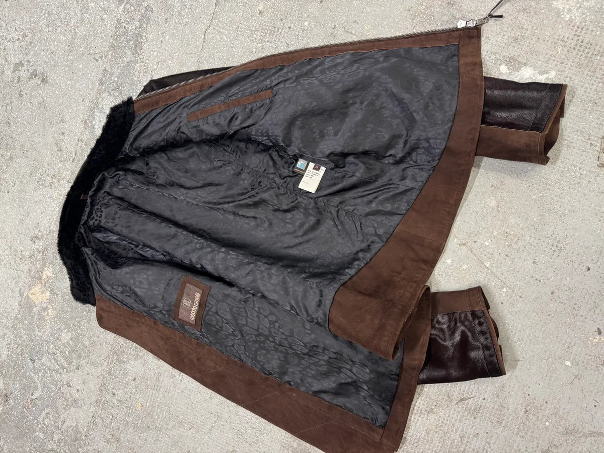 Roberto Cavalli Pony Hair Brown Leather Jacket (S/M) 7
