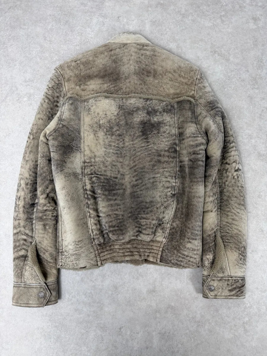 Roberto Cavalli Premium Raw Shearling Leather Jacket oVuGEHl 1
