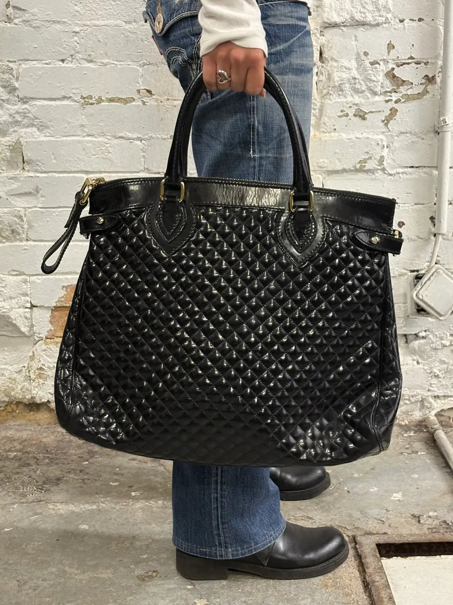 Roberto Cavalli Quilted Black Handle Bag KSWophI 1