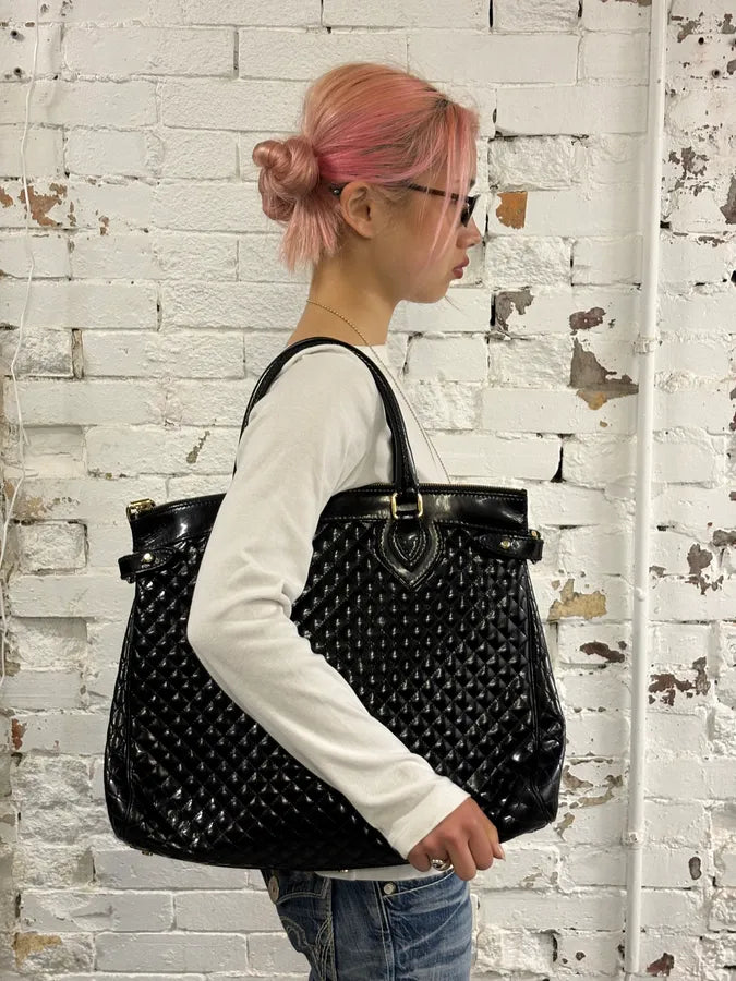Roberto Cavalli Quilted Black Handle Bag KSWophI 2