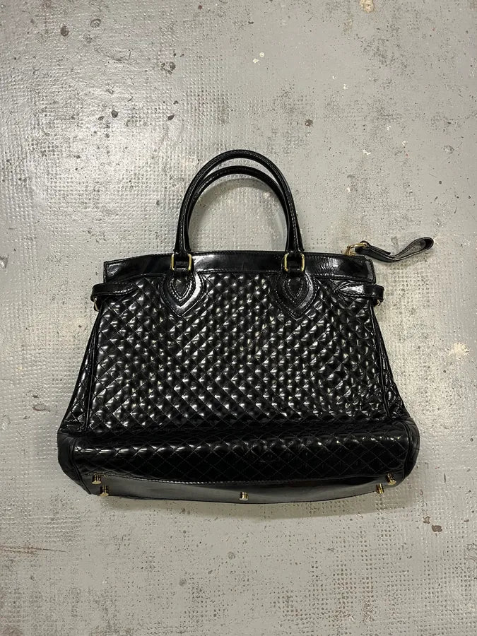 Roberto Cavalli Quilted Black Handle Bag KSWophI 5