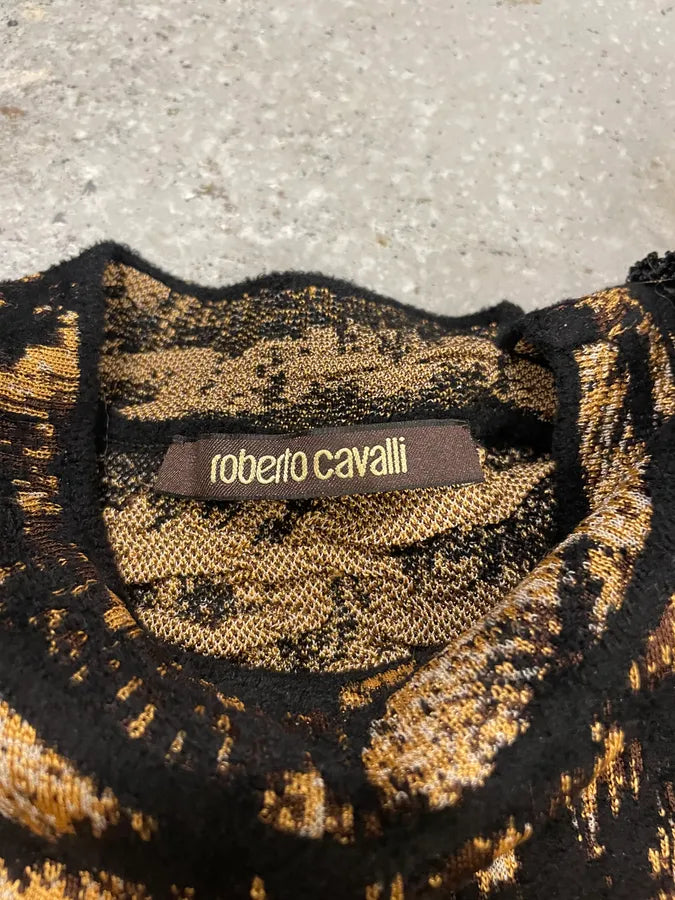 Roberto Cavalli Savage Fur Lion Long Dress (S) lELTUrz 8