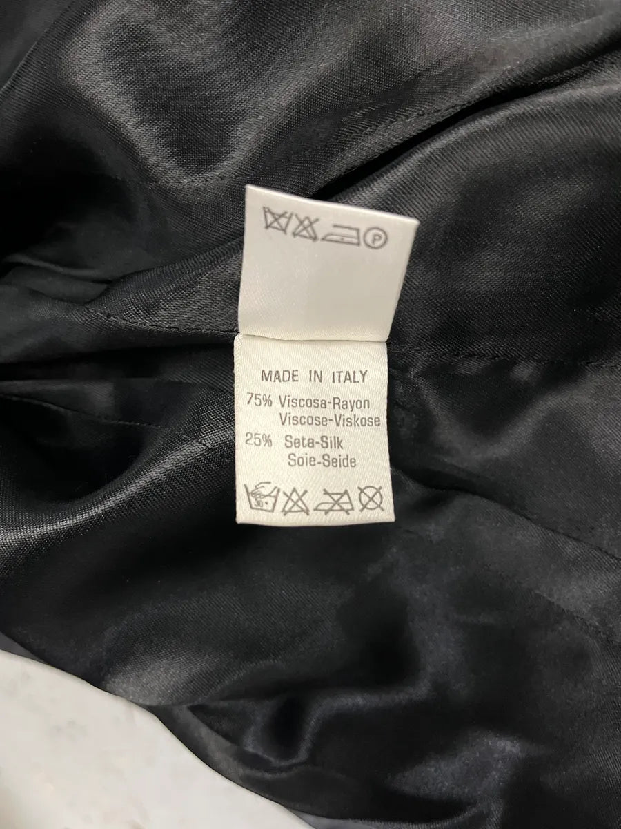 2000s Roberto Cavalli Silver Paint Black Blazer (M) SsZbrGg 10