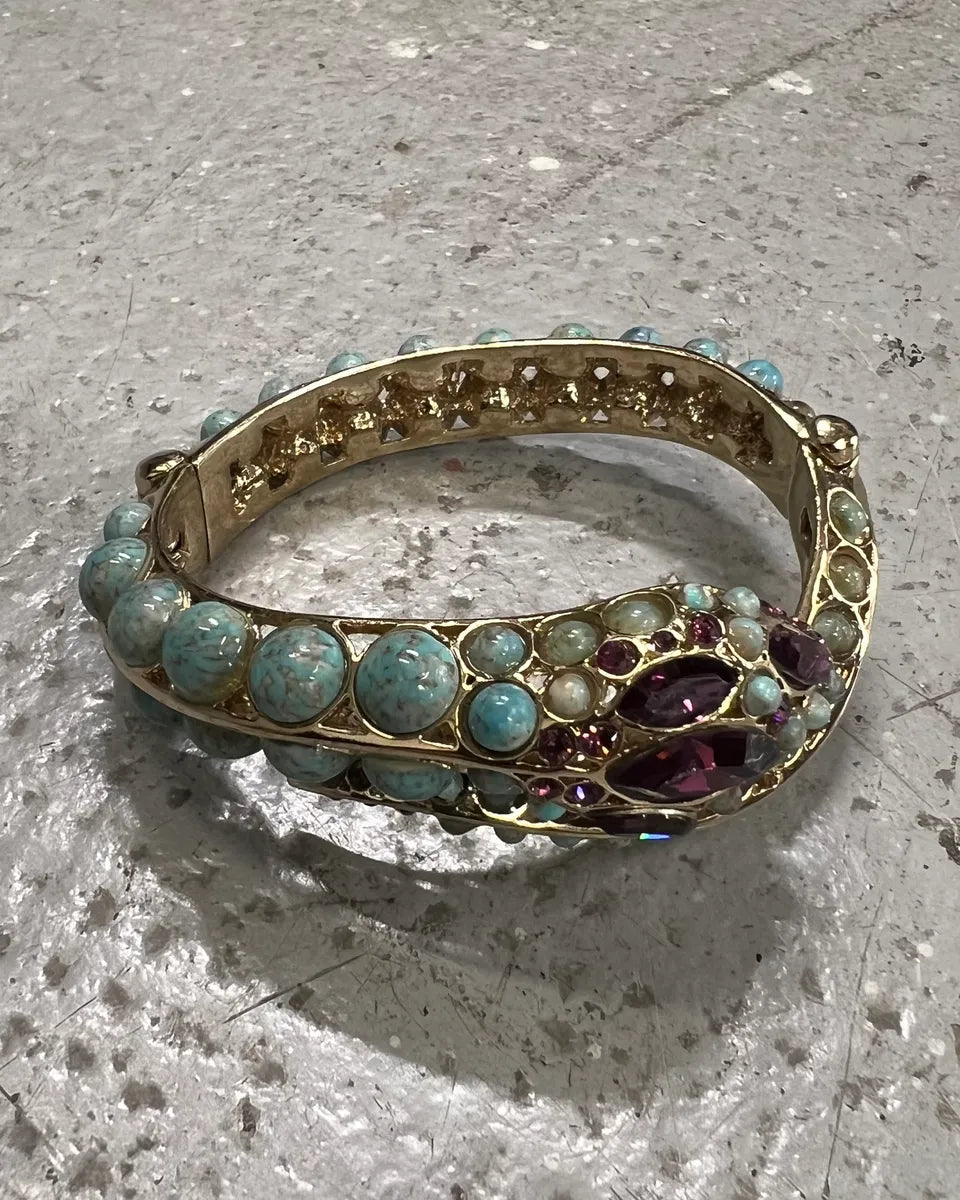 Roberto Cavalli Snake Stone Embelishments Bracelet (M) 3