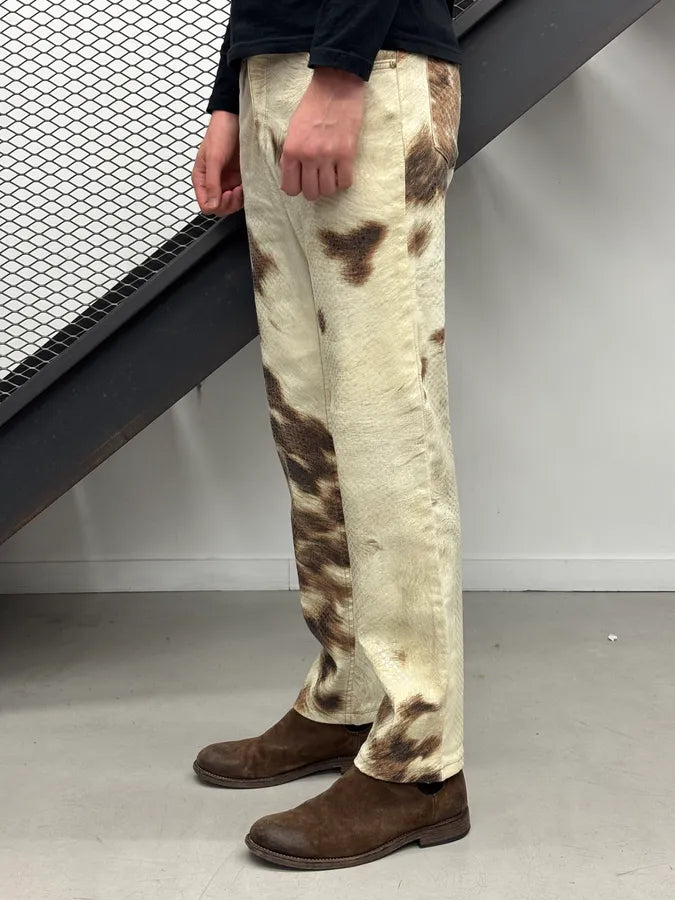2000s Roberto Cavalli Sparkles Cowhide Jeans XGQwmLp 2
