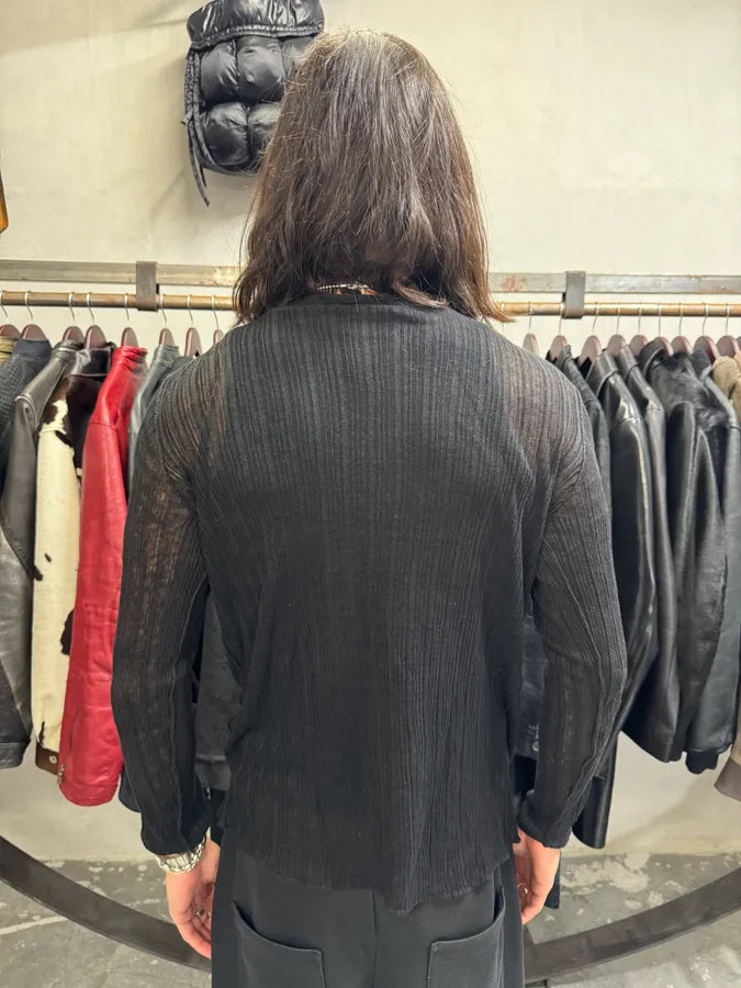 Roberto Cavalli Stripes Black Buttoned Henley (M) lpbQDvy 2
