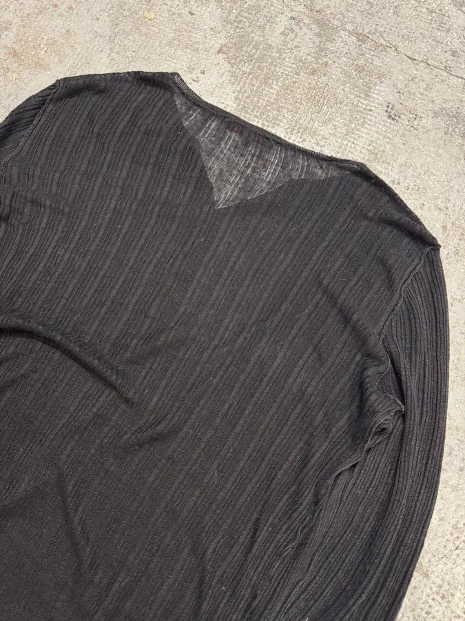 Roberto Cavalli Stripes Black Buttoned Henley (M) lpbQDvy 9
