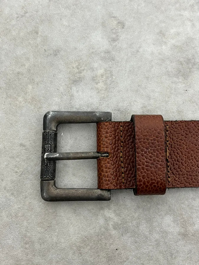 Roberto Cavalli Studded Brown Leather Belt WHuWHSj 8