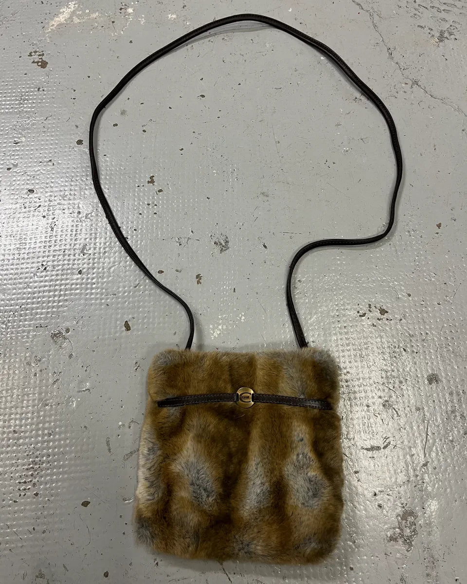 Roberto Cavalli Tan Fur Shoulder Bag kiXDrwD 0