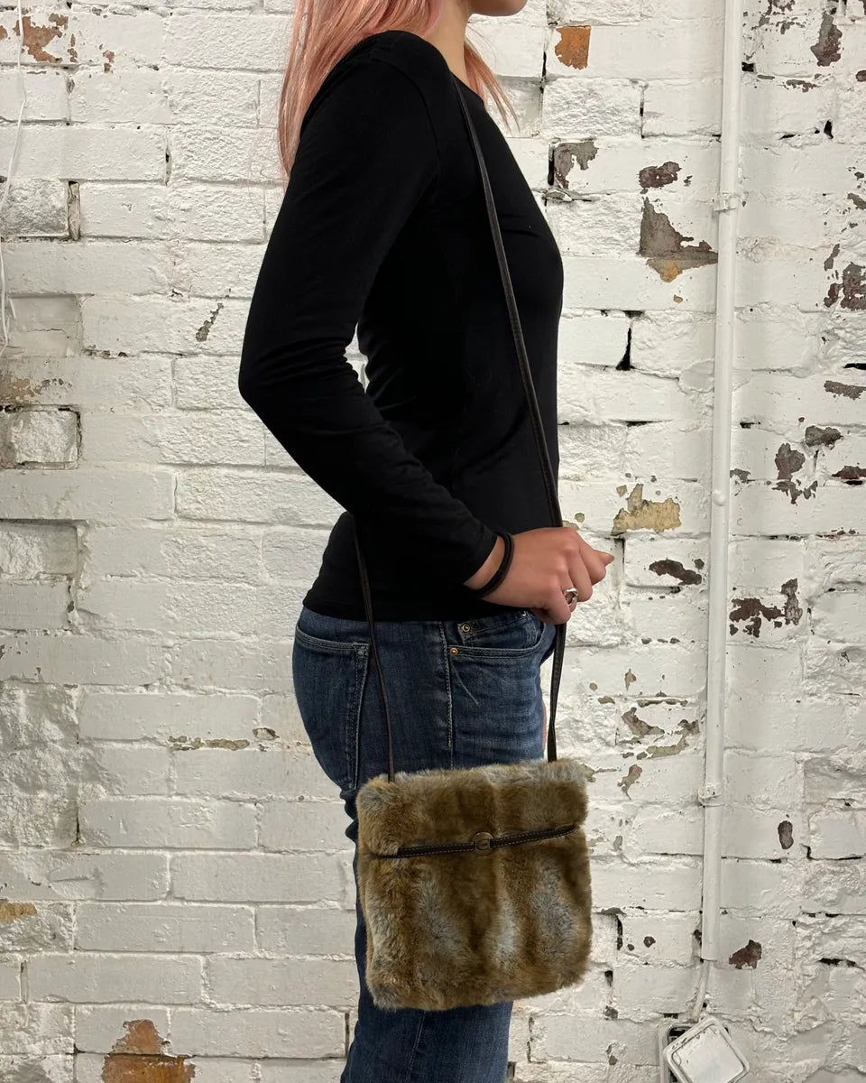 Roberto Cavalli Tan Fur Shoulder Bag kiXDrwD 1