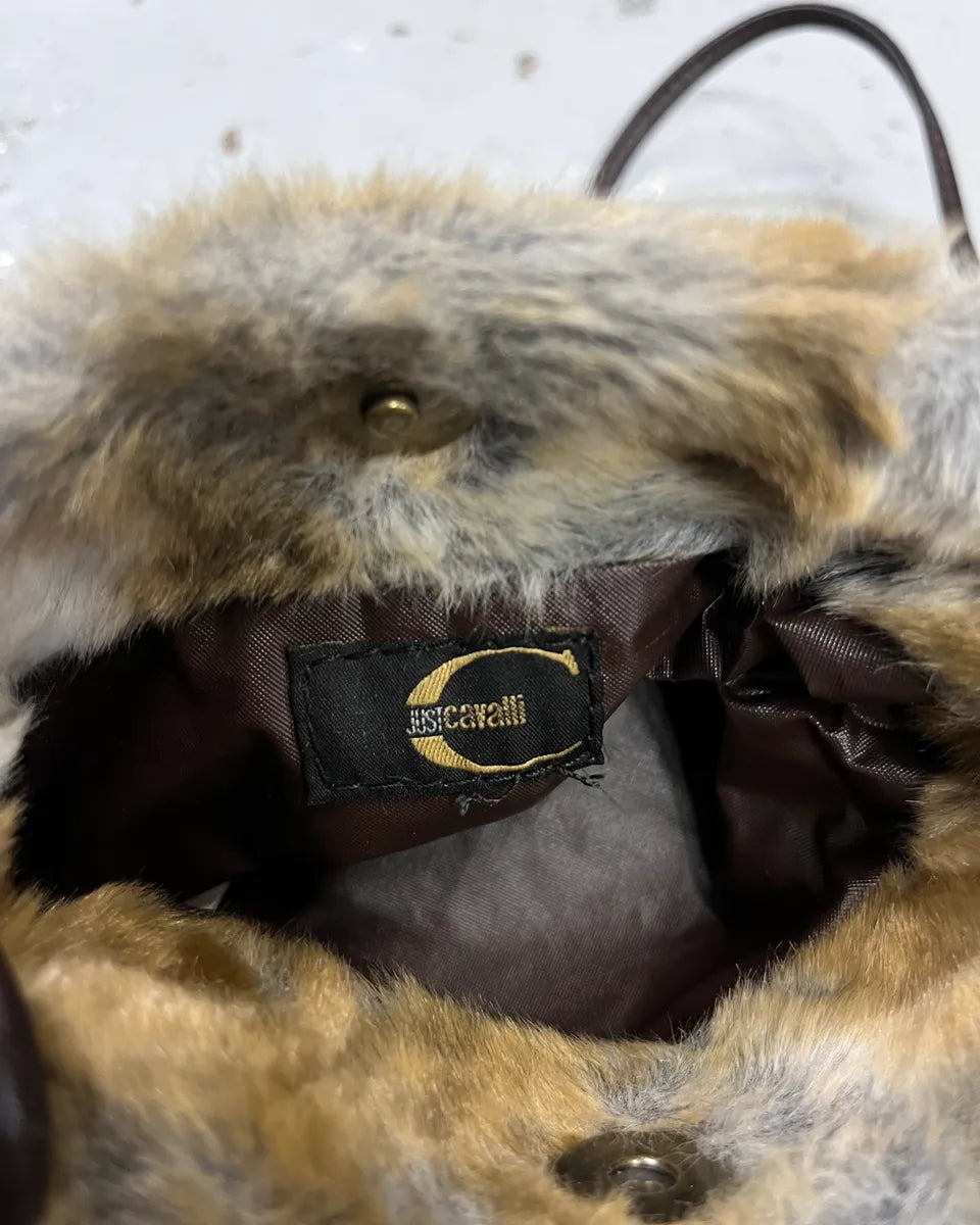 Roberto Cavalli Tan Fur Shoulder Bag kiXDrwD 10