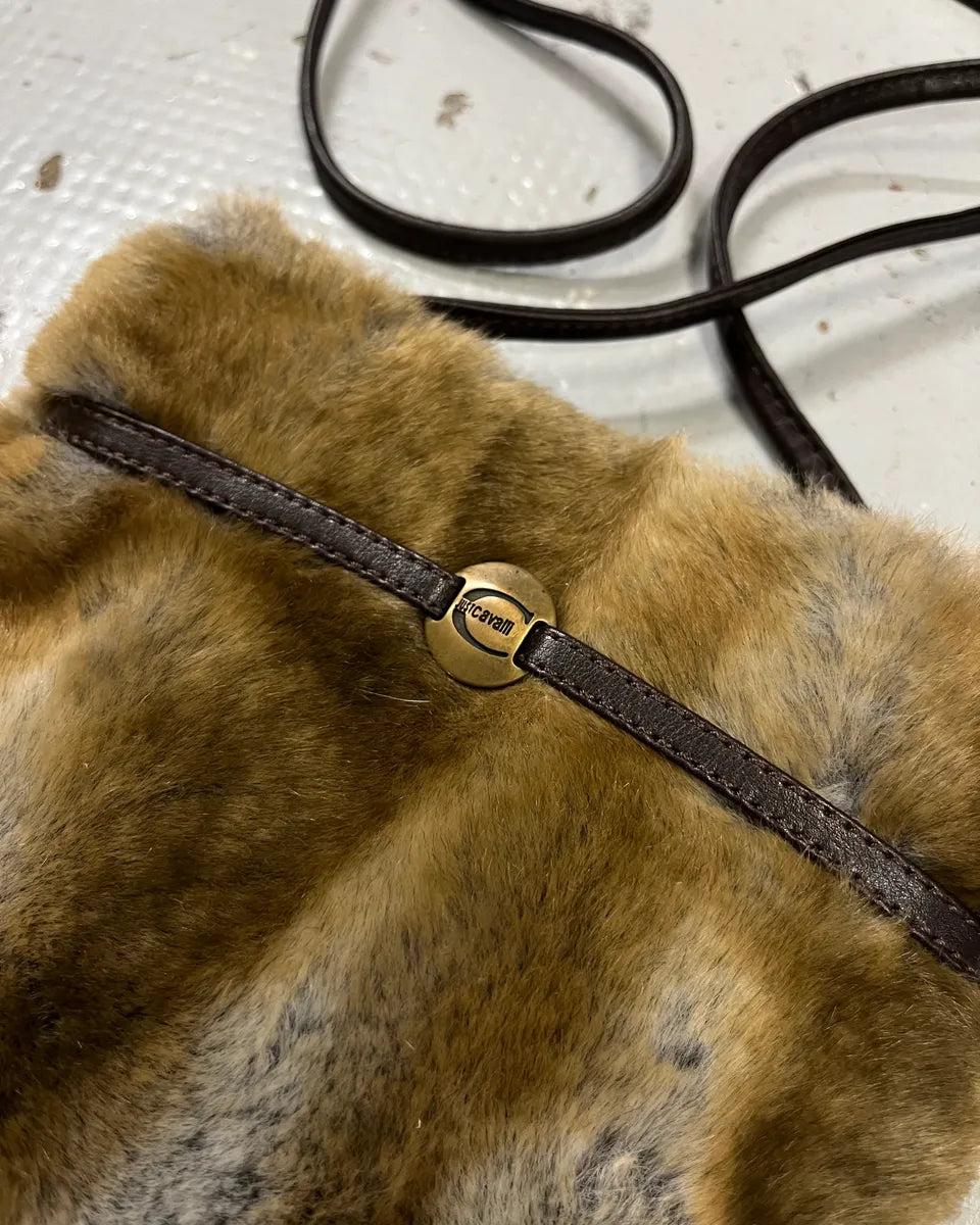 Roberto Cavalli Tan Fur Shoulder Bag kiXDrwD 4
