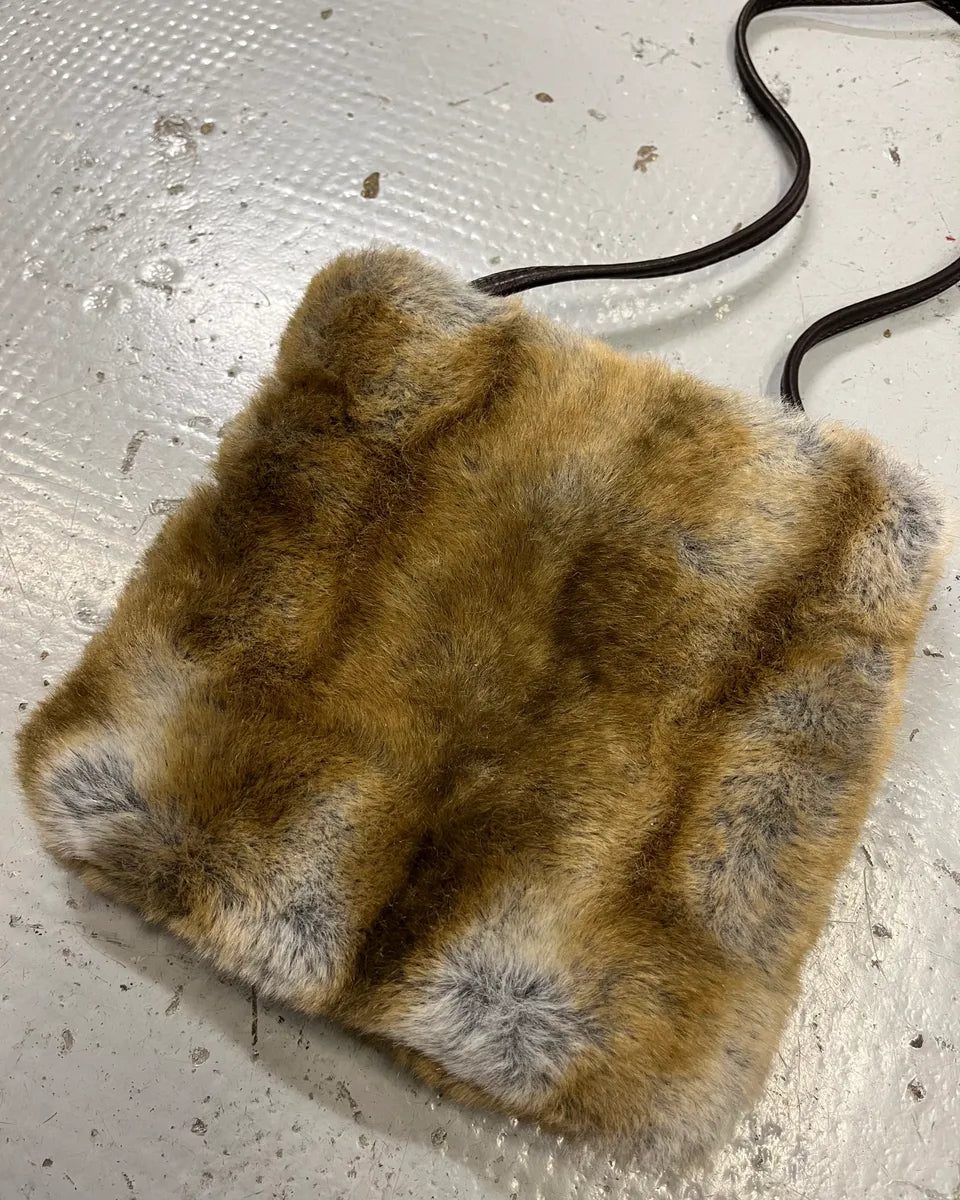 Roberto Cavalli Tan Fur Shoulder Bag kiXDrwD 8