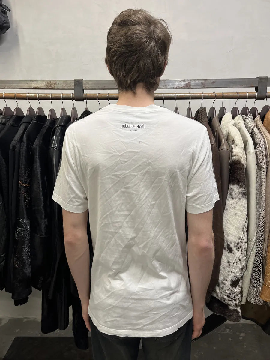 Roberto Cavalli Tiger White & Grey Tee-Shirt (S/M) vFMXdbX 2