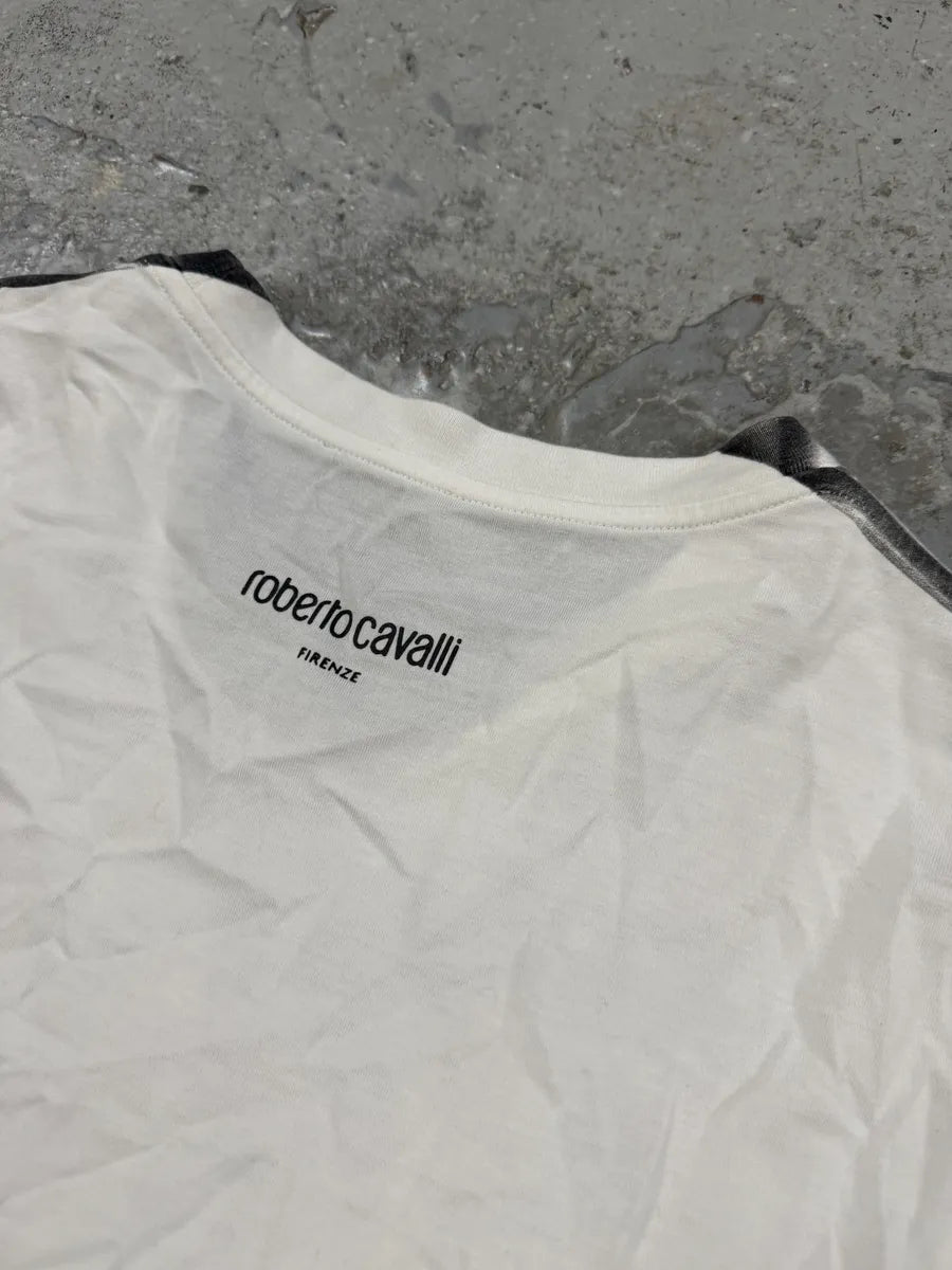 Roberto Cavalli Tiger White & Grey Tee-Shirt (S/M) vFMXdbX 7