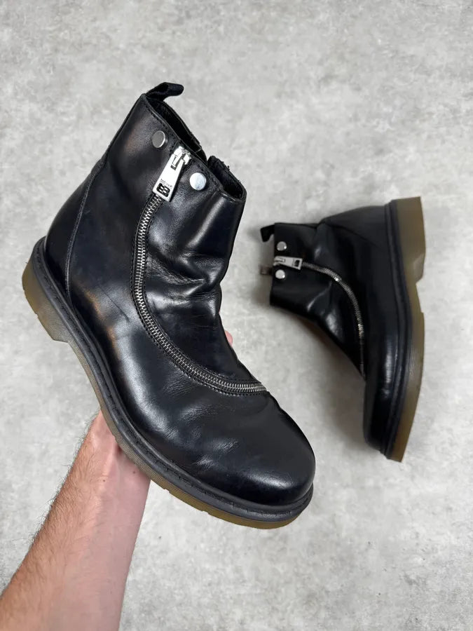 AW2003 Cavalli Black Tornado Zips Leather Boots fGxcrgr 0