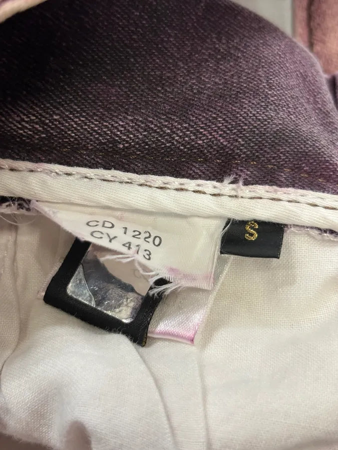 2000s Roberto Cavalli Irregular Purple Straight Leg Pants dQZaasA 8