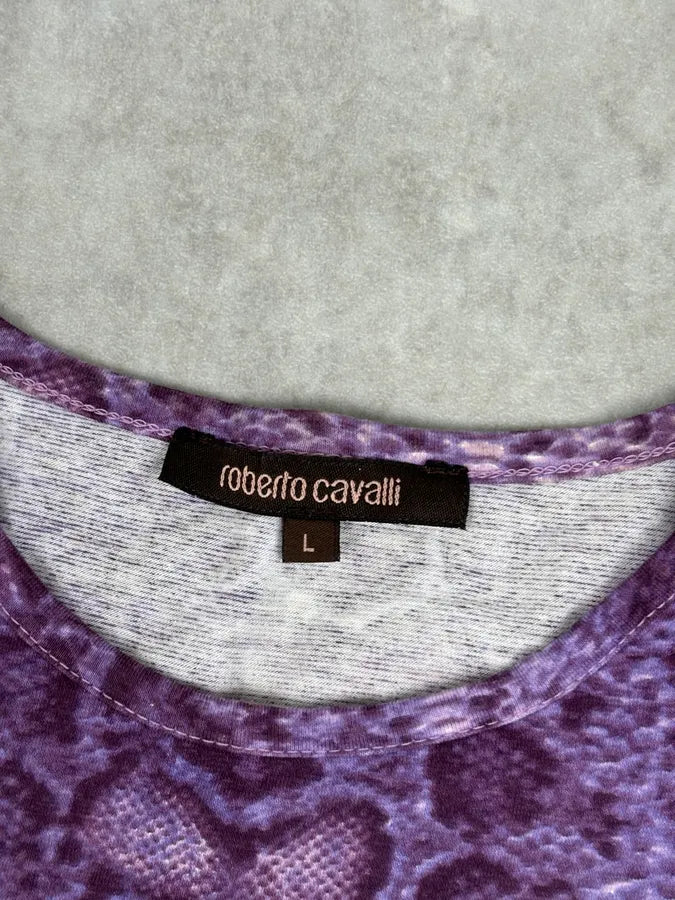 Roberto Cavalli Purple Python Effect Knit Tank Top lOwxJrf 6