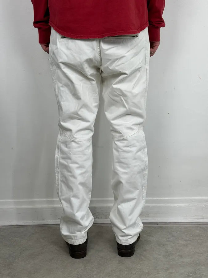 AW2003 Roberto Cavalli White Biker Chinos Pants MCmCjdo 2