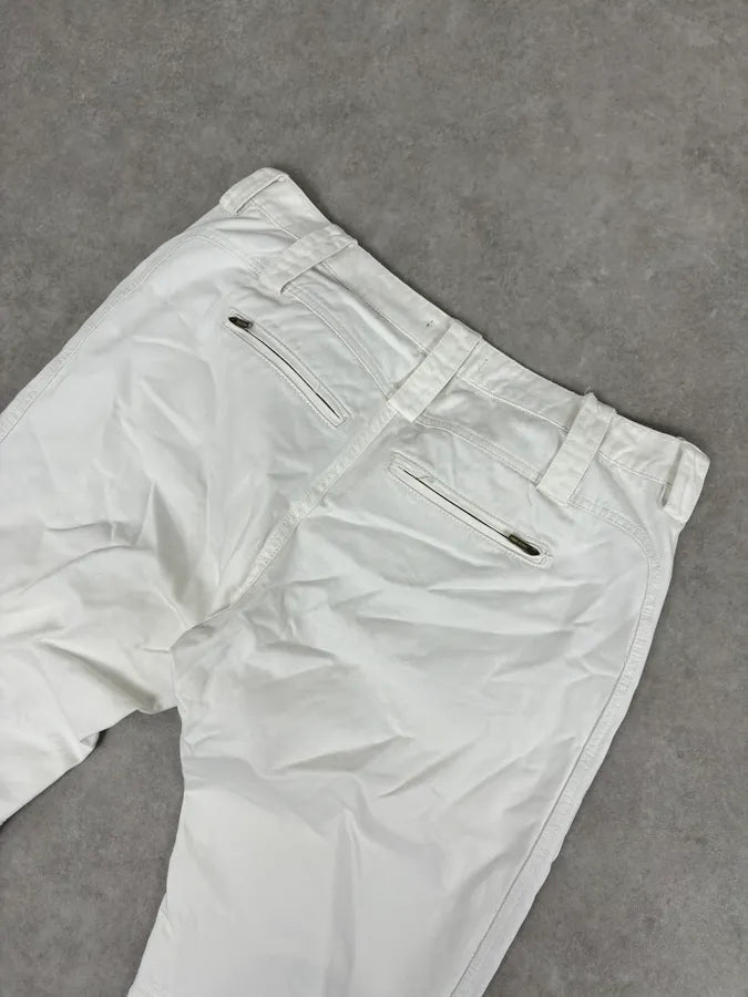 AW2003 Roberto Cavalli White Biker Chinos Pants MCmCjdo 6