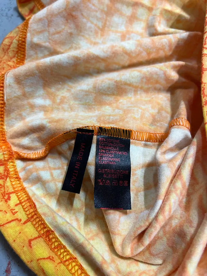 Roberto Cavalli Yellow Orange Crocodile T-Shirt wumalqy 8