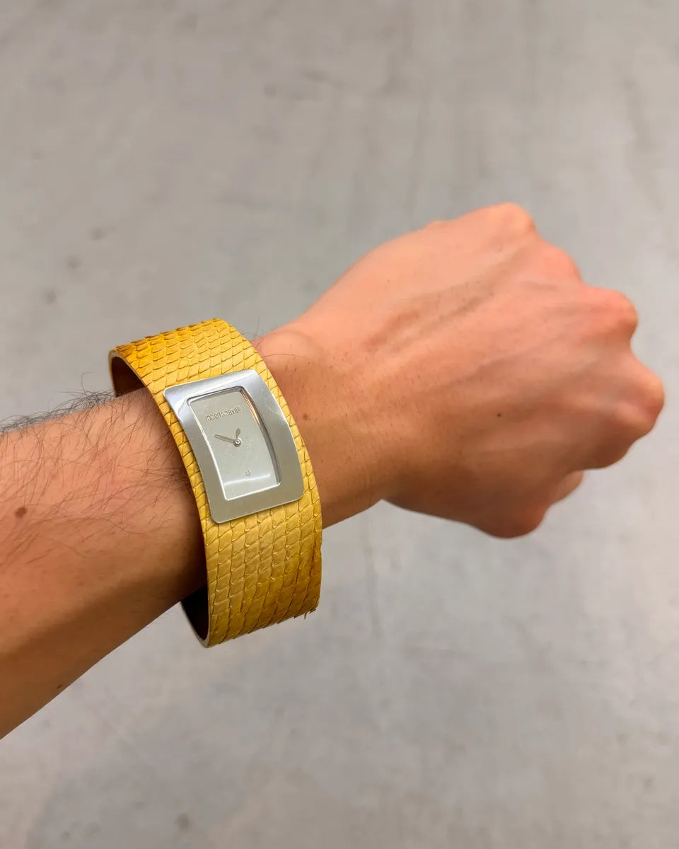 Roberto Cavalli Yellow Python Leather Watch yBjAMFk 0