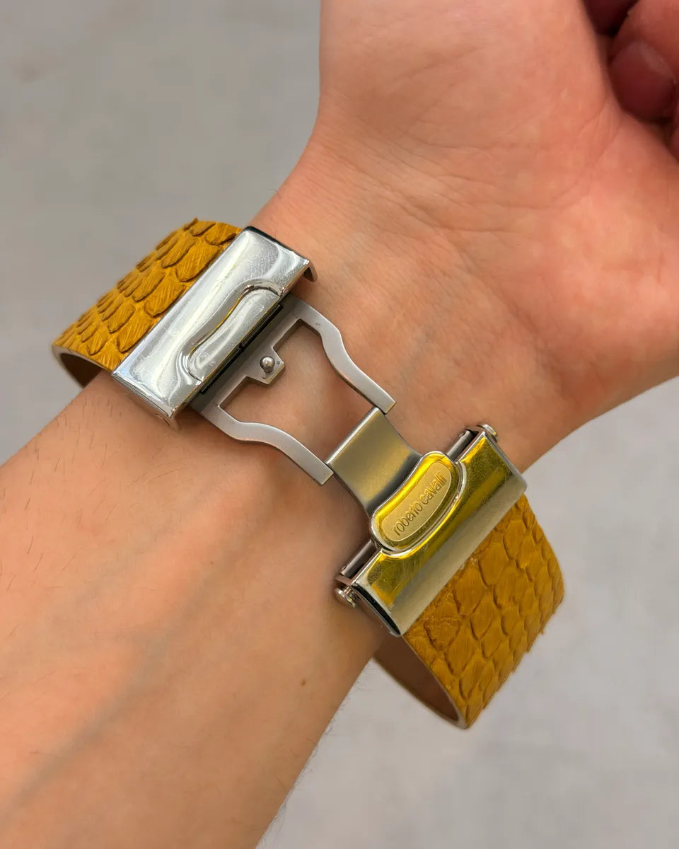 Roberto Cavalli Yellow Python Leather Watch yBjAMFk 3