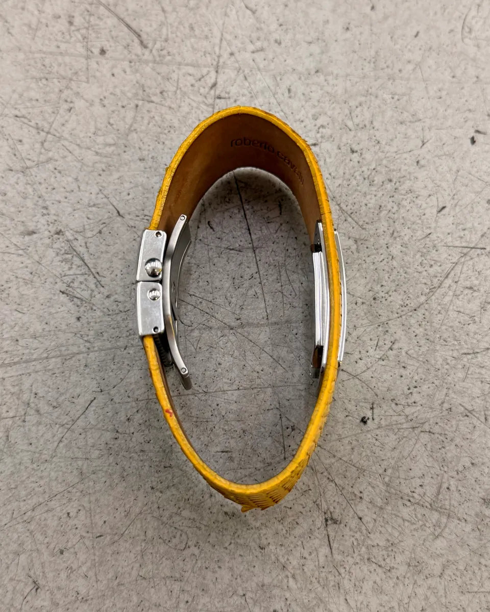 Roberto Cavalli Yellow Python Leather Watch yBjAMFk 5