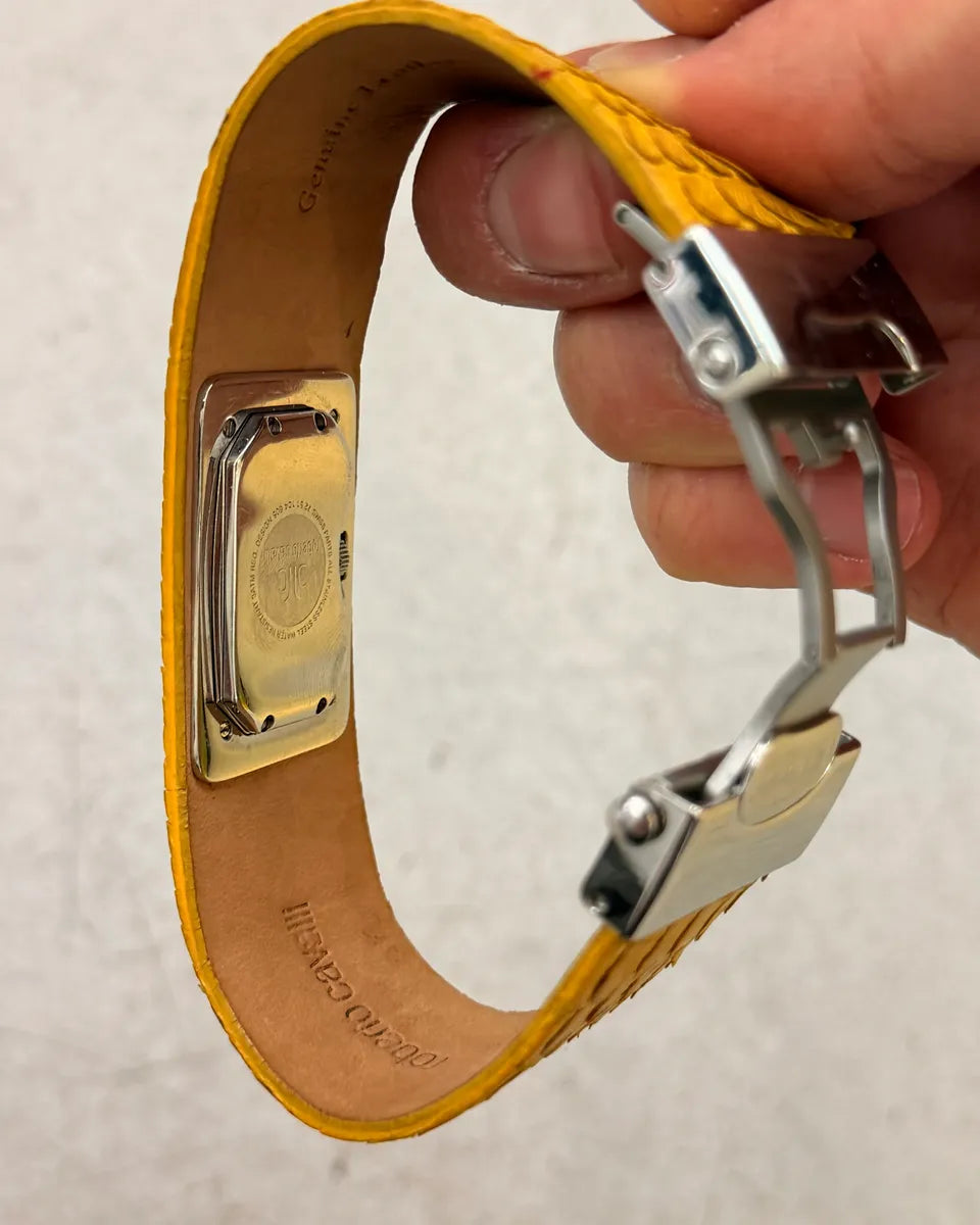Roberto Cavalli Yellow Python Leather Watch yBjAMFk 9