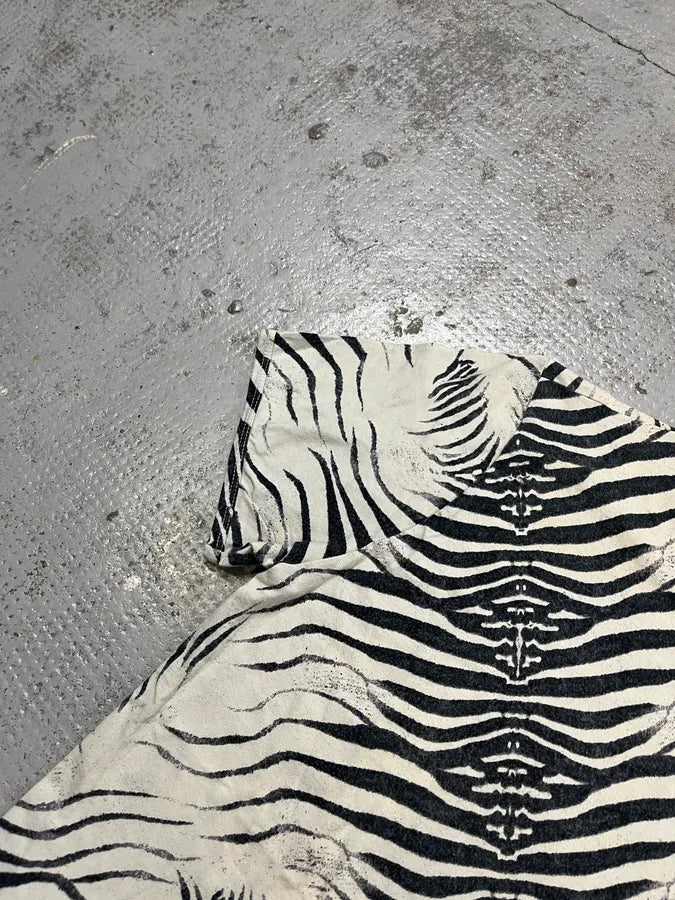 Roberto Cavalli Zebra Print Black & White T-Shirt MZppEEA 4