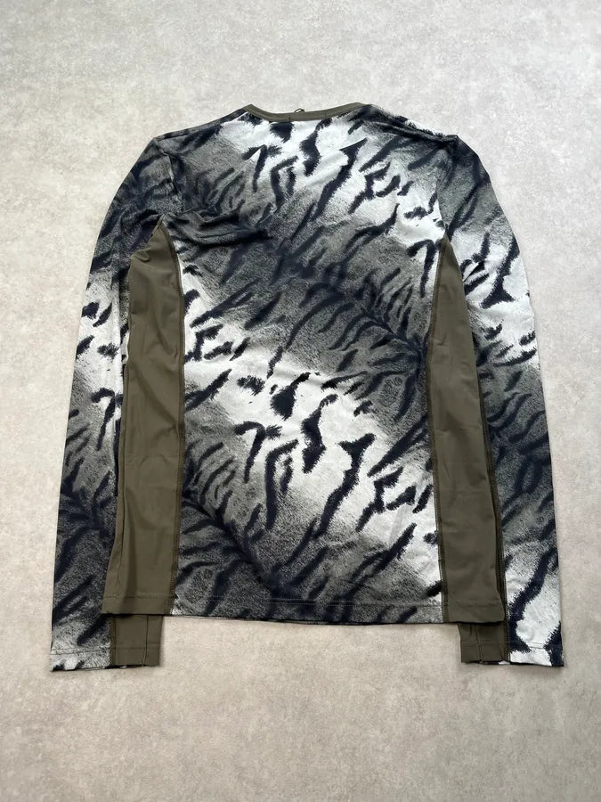 Roberto Cavalli Zebra Safari White & Grey Longsleeve tkhXpcE 7