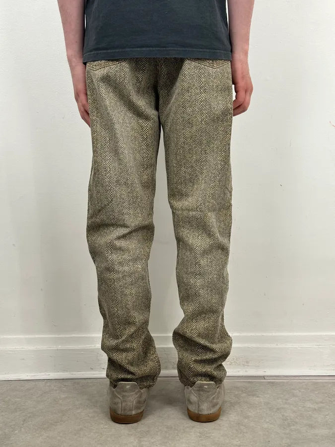 1990s Roberto Cavalli Zigzag Beige Pants RIdywiP 2